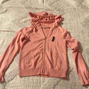 Juicy Couture light wool zip up sweater for girls